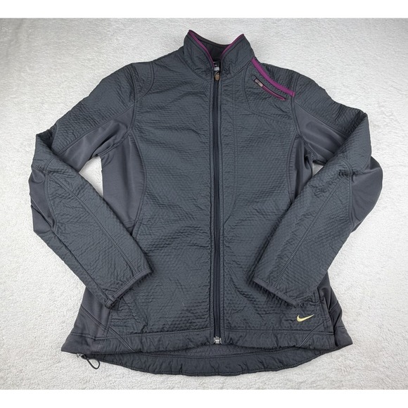 Nike Jackets & Blazers - Nike Sphere Pro Soft Shell Full Zip Up Women's Size M (8-10) Gray/purple